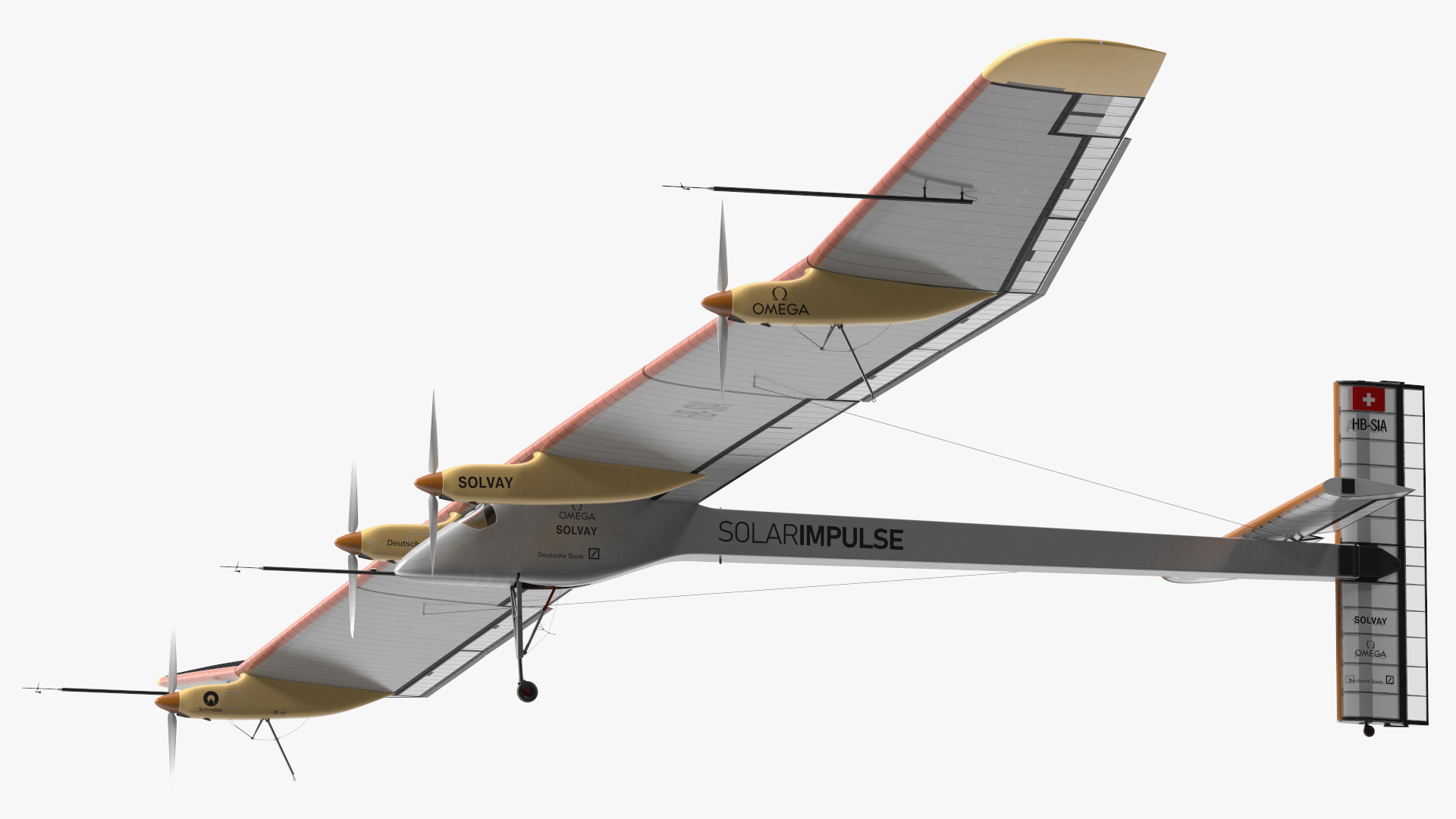 Airplane Prototype Solar Impulse HB-SIA 3D model