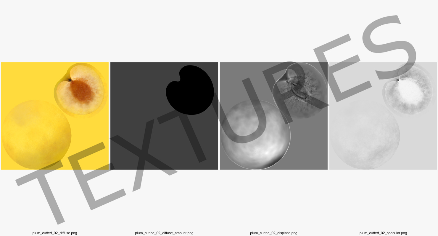 3D Yellow Plum Half