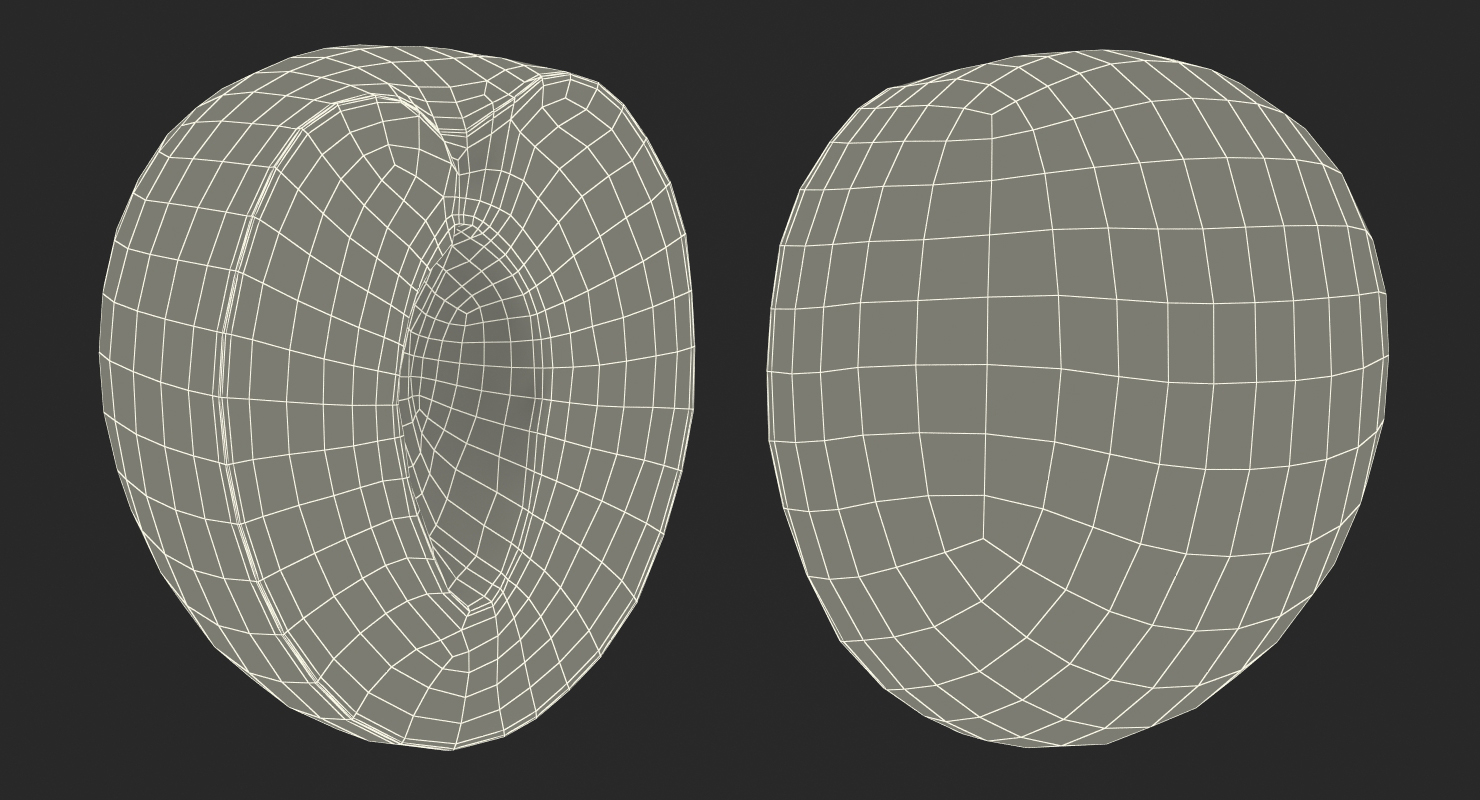 3D Yellow Plum Half