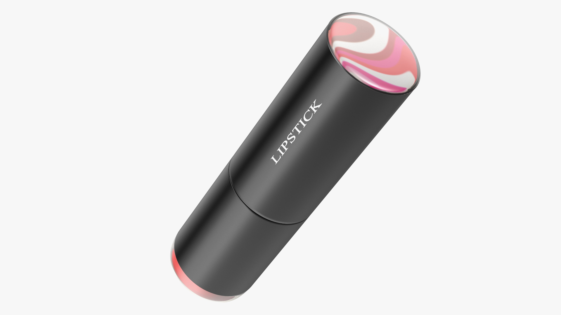 3D Round Lipstick Red Open model