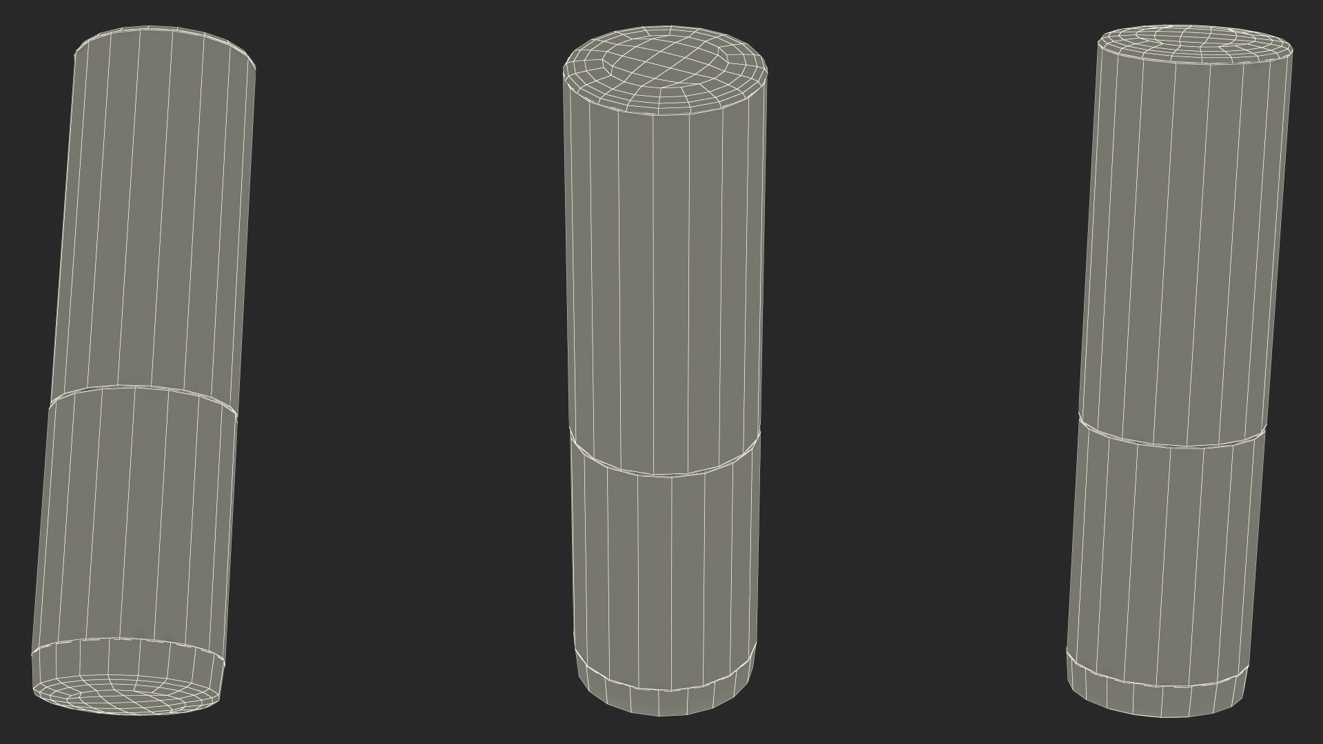 3D Round Lipstick Red Open model