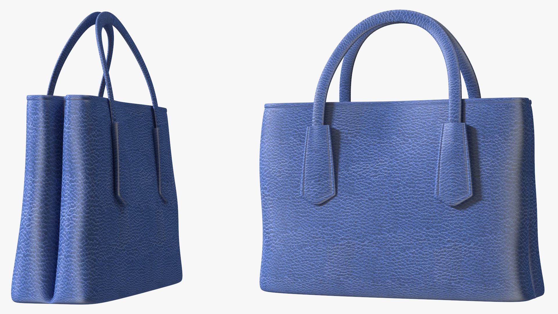 Women Leather Bag Blue 3D
