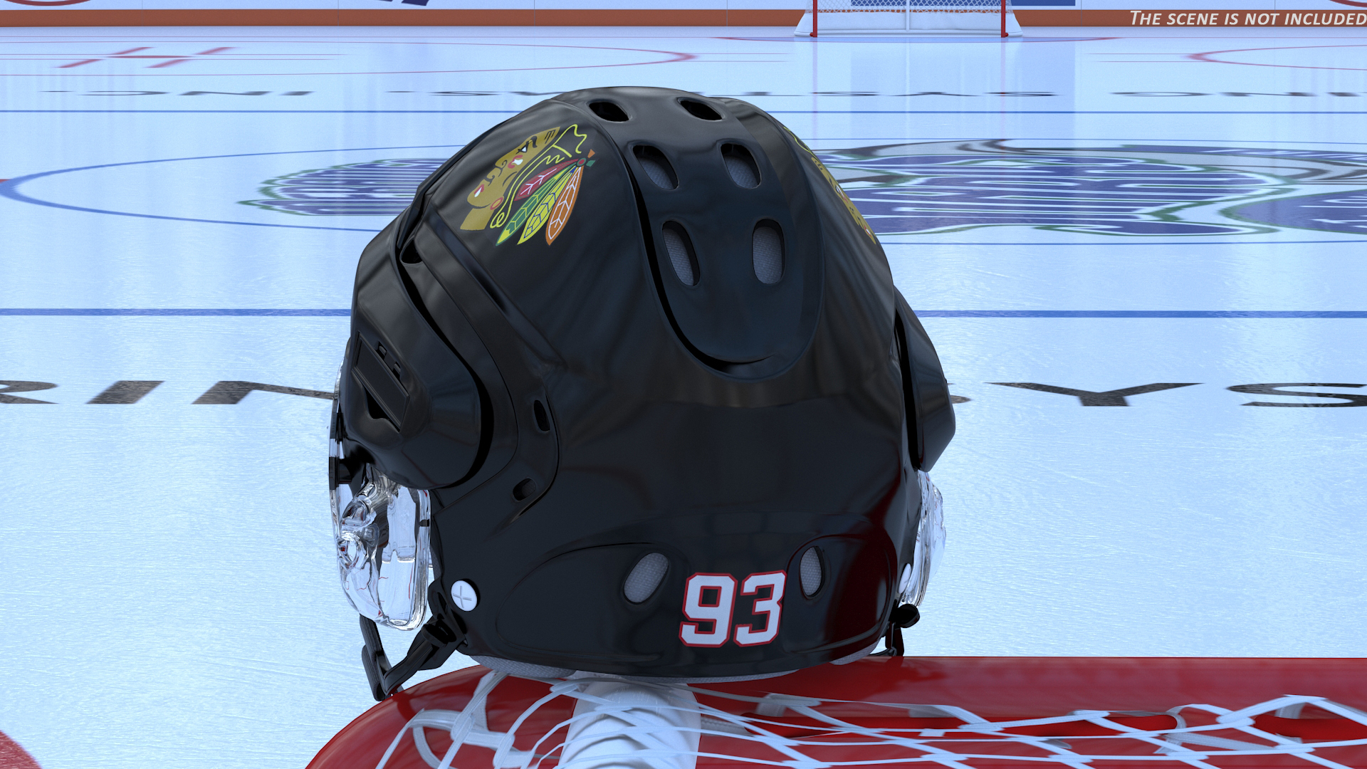 Hockey Helmet Chicago Blackhawks 3D