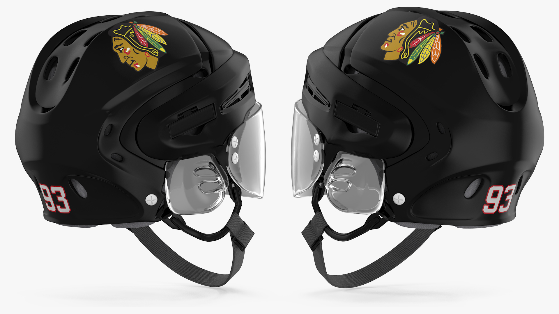 Hockey Helmet Chicago Blackhawks 3D