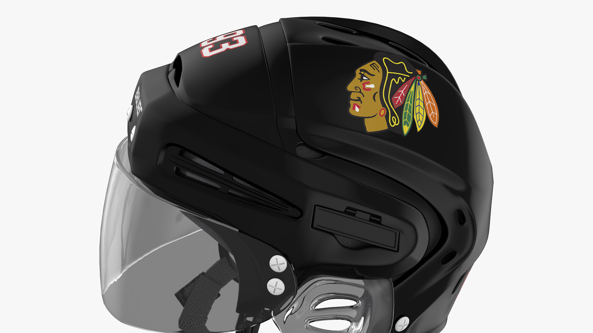 Hockey Helmet Chicago Blackhawks 3D