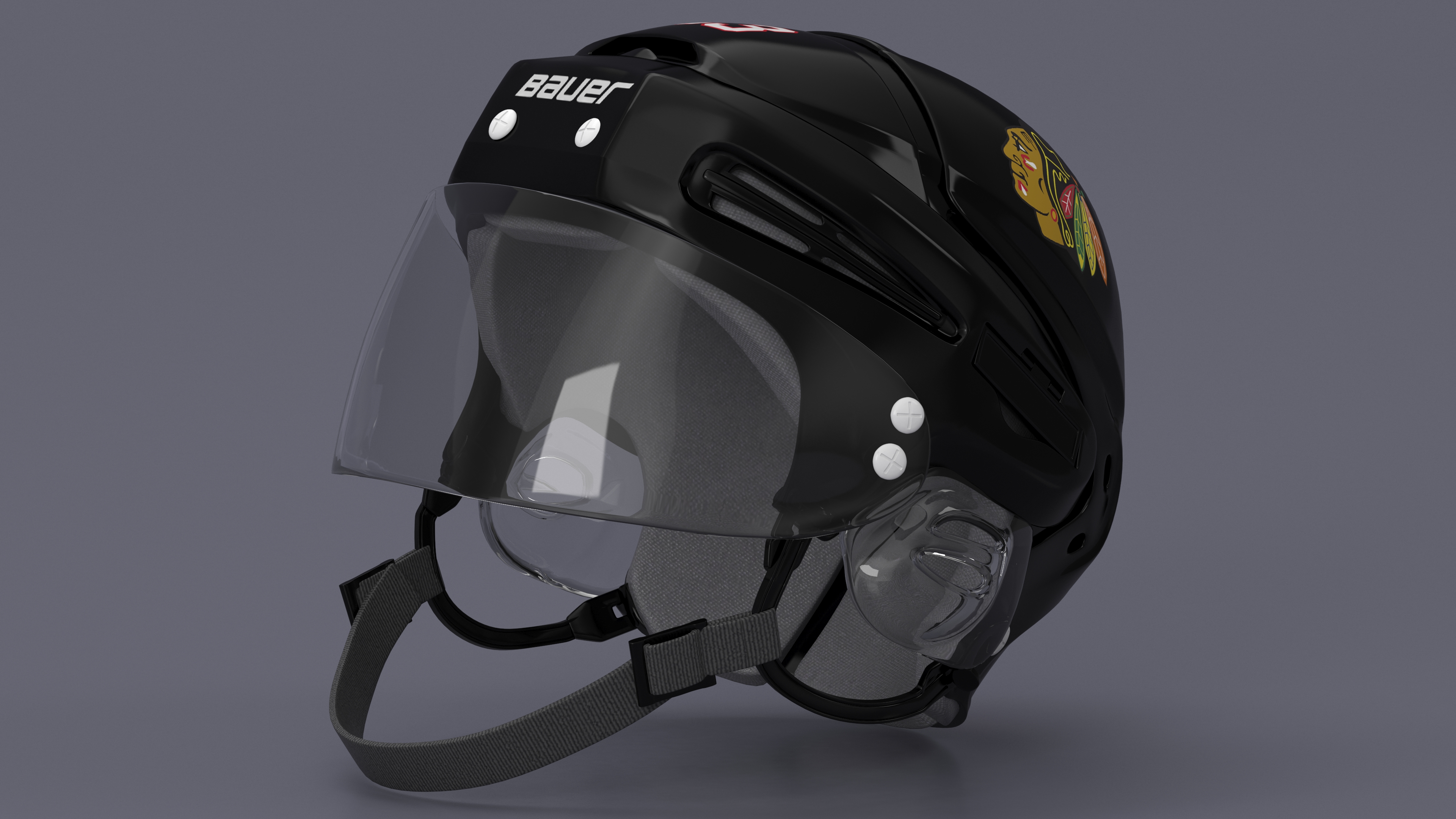 Hockey Helmet Chicago Blackhawks 3D