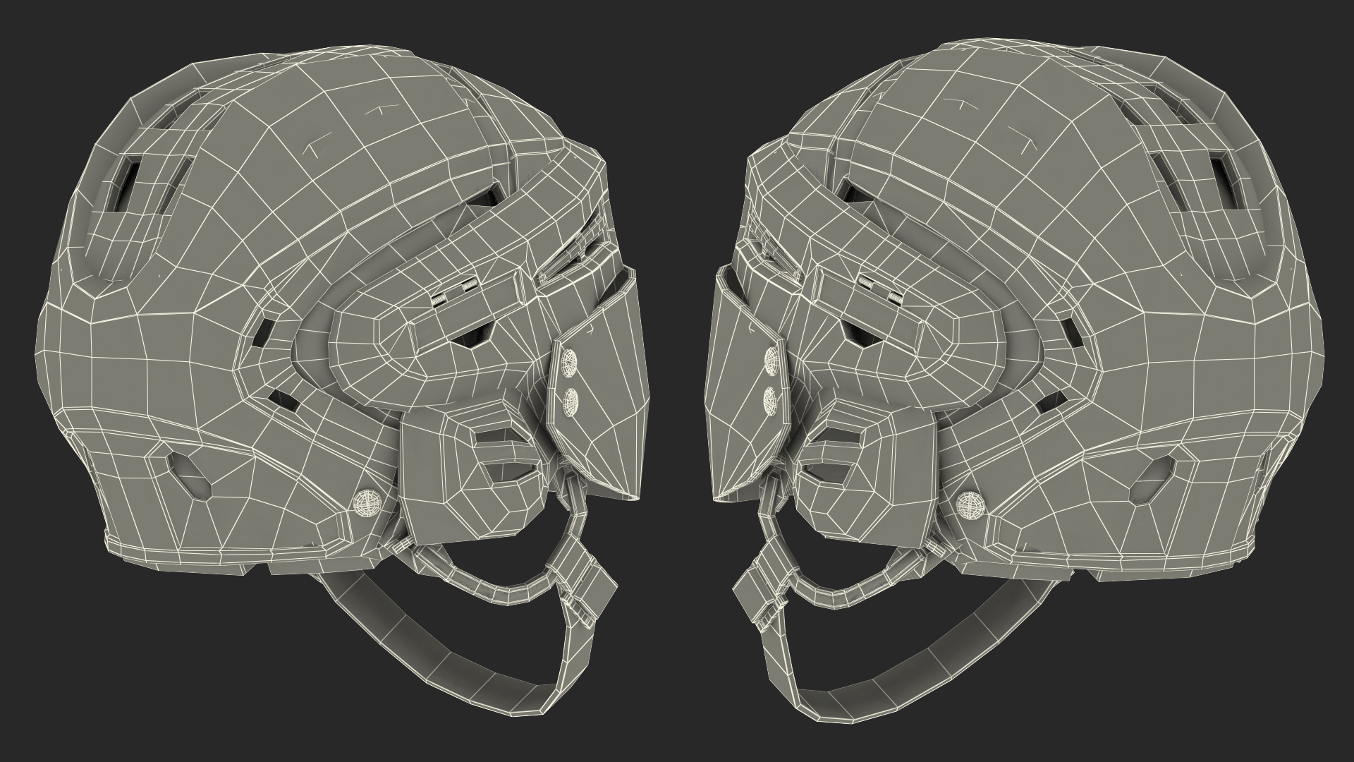 Hockey Helmet Chicago Blackhawks 3D