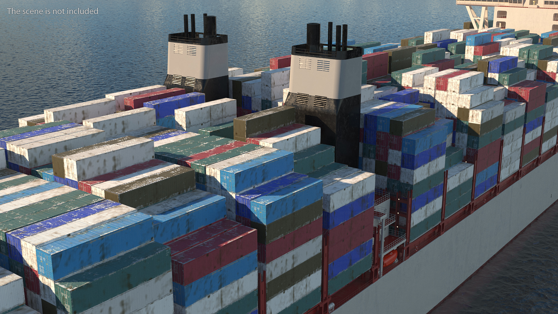 3D model Loaded Ultra Large Container Vessel