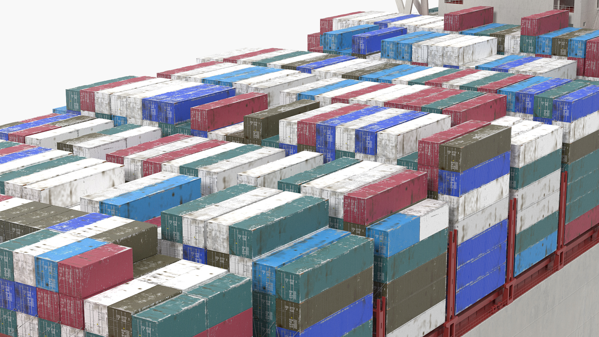 3D model Loaded Ultra Large Container Vessel