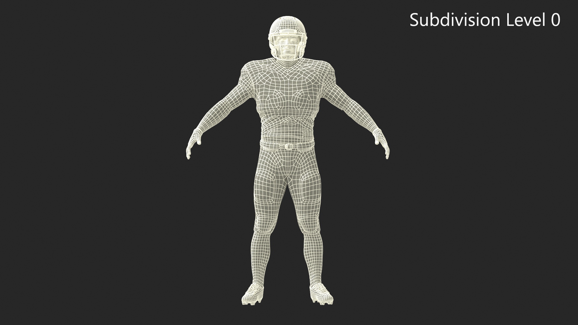 Red Uniform Football Player Rigged 3D model