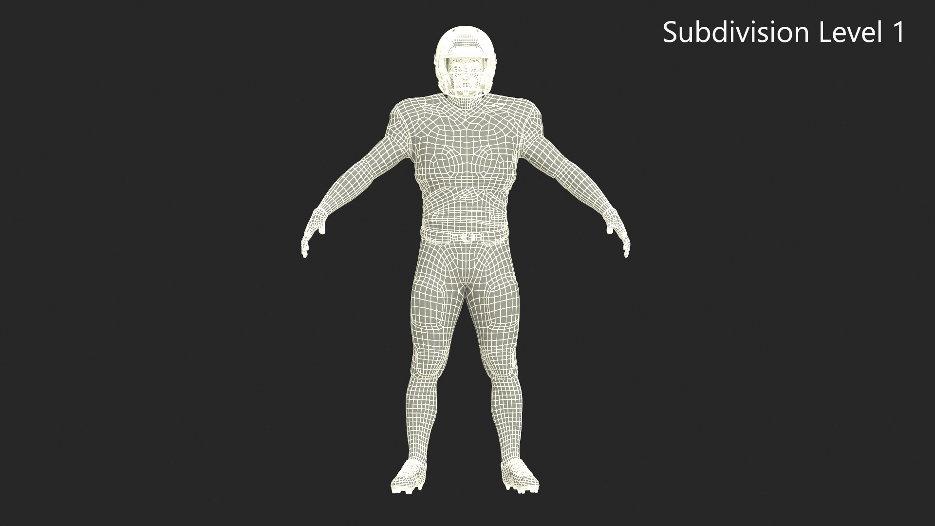 Red Uniform Football Player Rigged 3D model