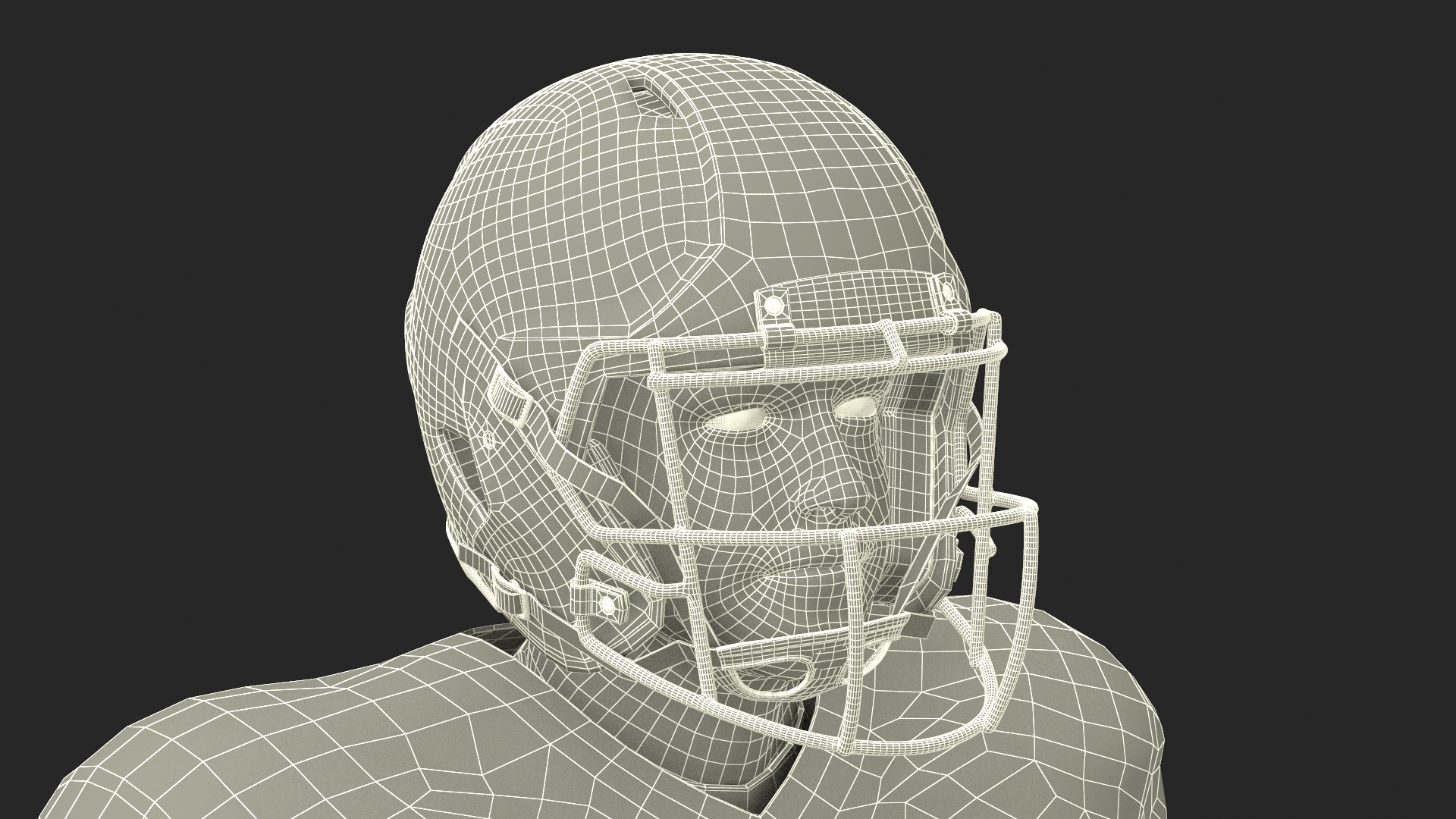 Red Uniform Football Player Rigged 3D model