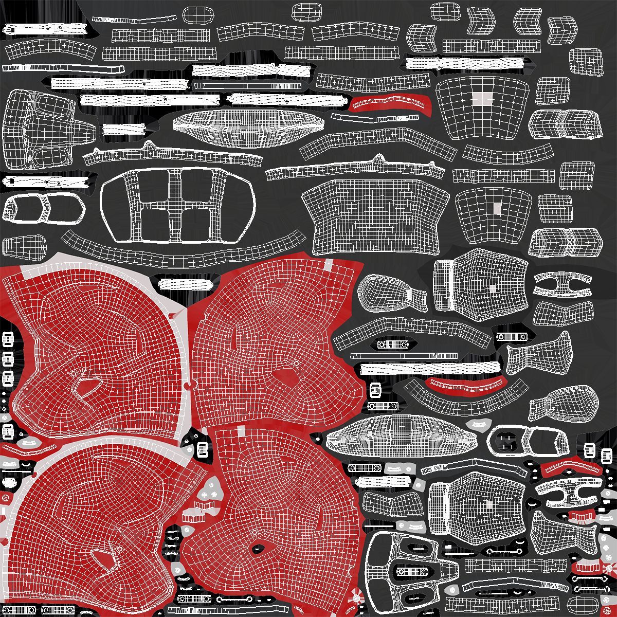 Red Uniform Football Player Rigged 3D model