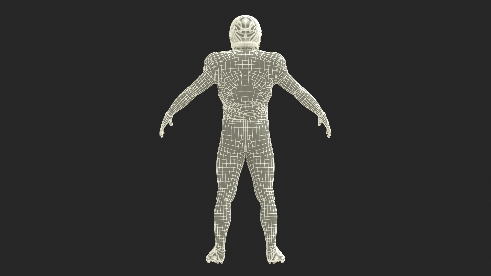 Red Uniform Football Player Rigged 3D model