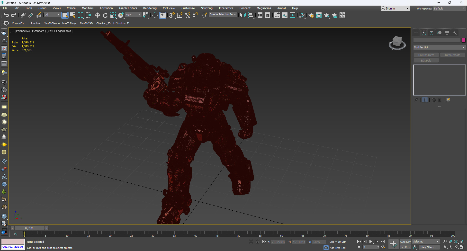 3D model Fallout Combat Infantry Armor Walking for 3D Print