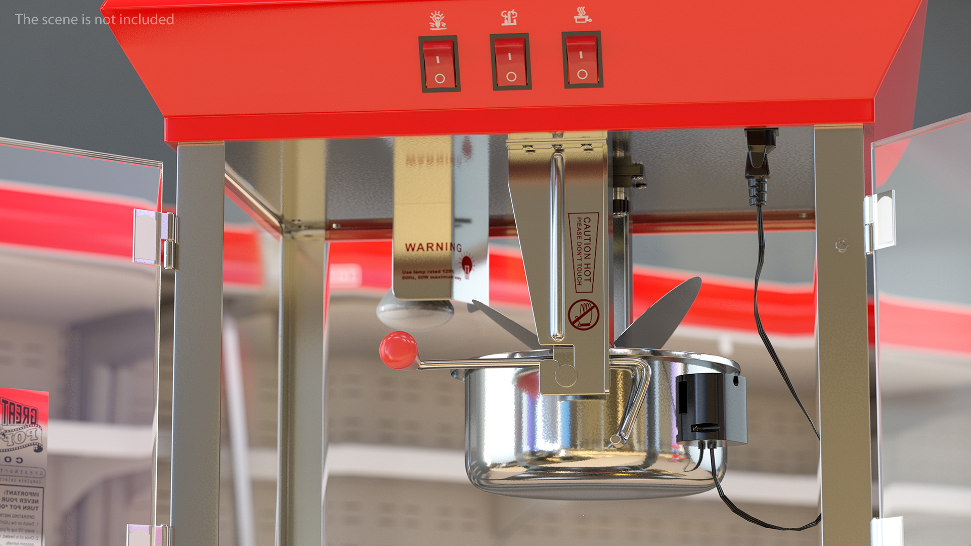 3D Empty Popcorn Machine Great Northern