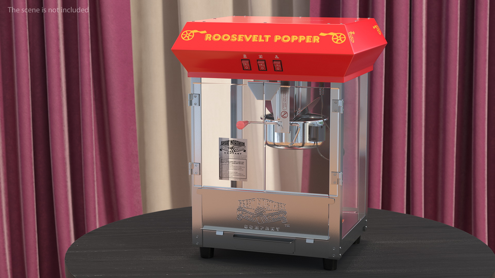 3D Empty Popcorn Machine Great Northern