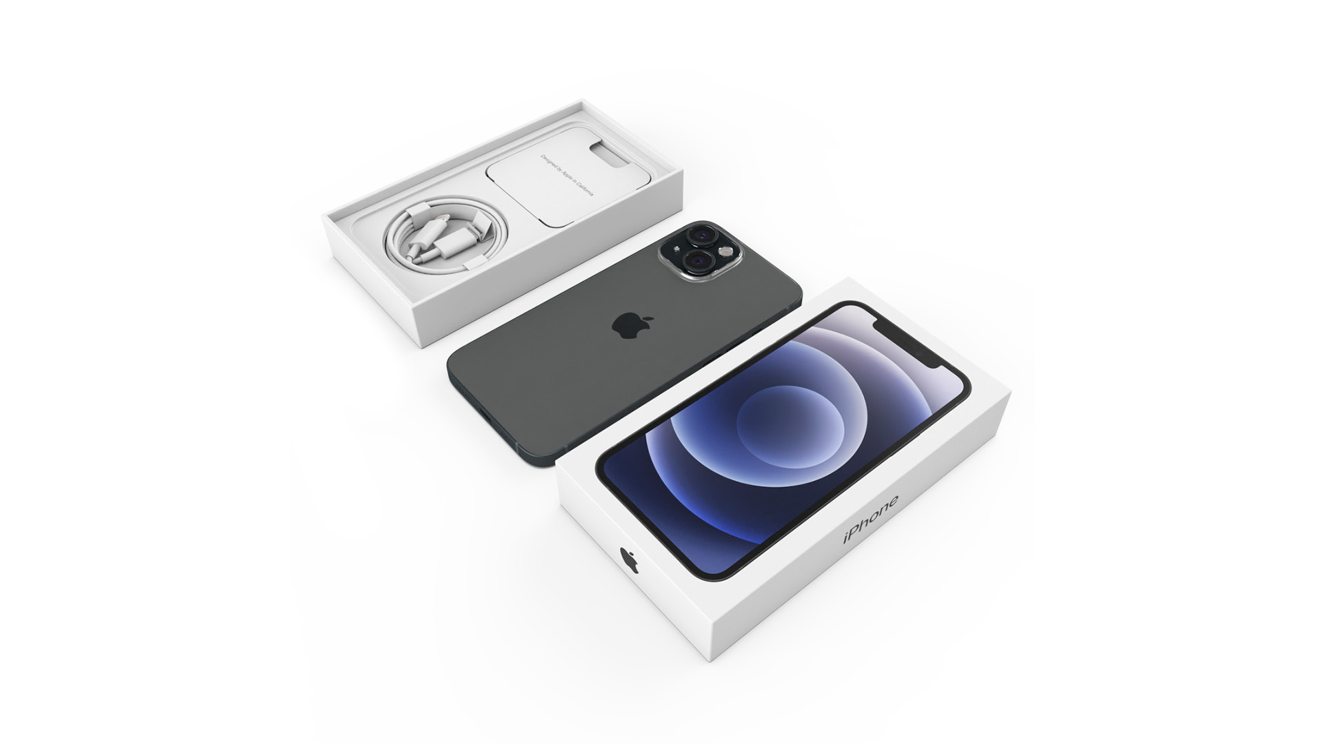 3D model Apple IPhone 15 Plus Black Unpacked
