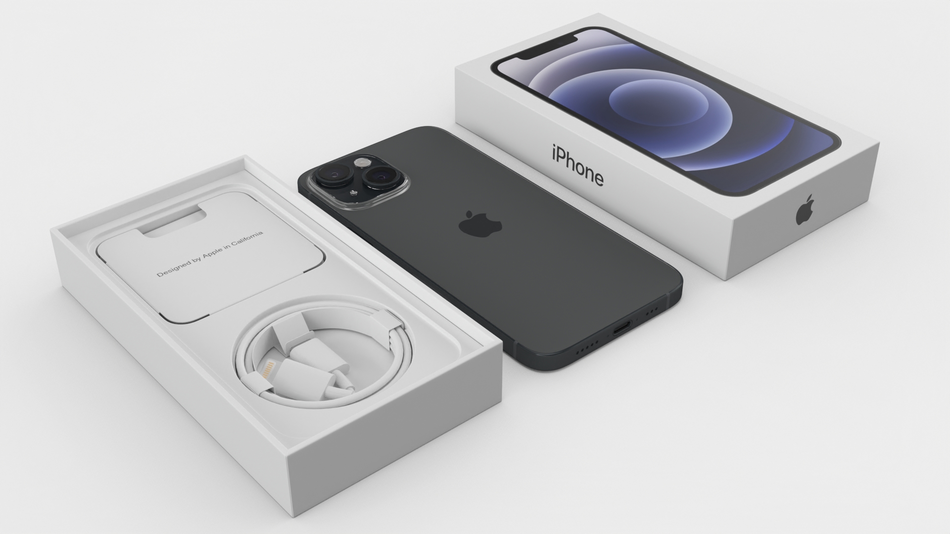 3D model Apple IPhone 15 Plus Black Unpacked