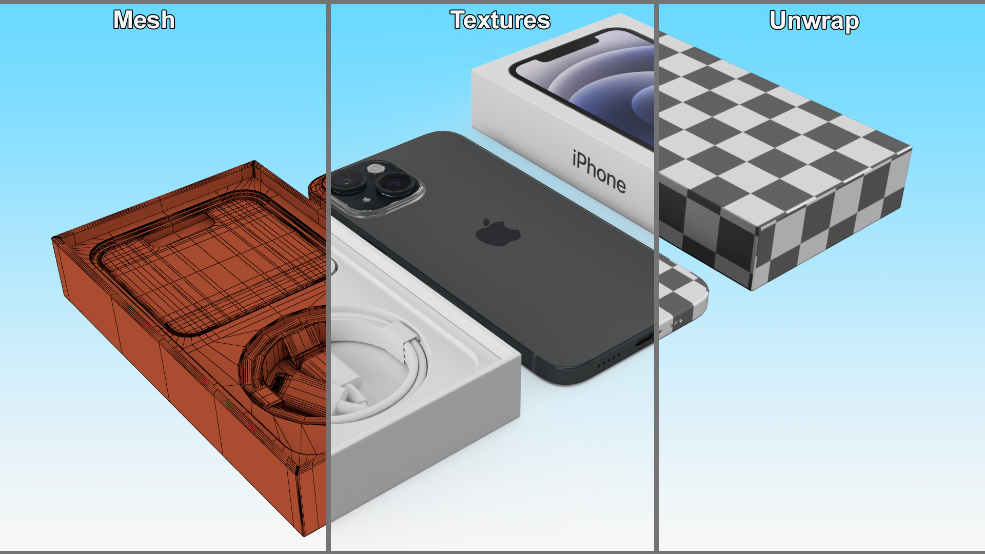 3D model Apple IPhone 15 Plus Black Unpacked