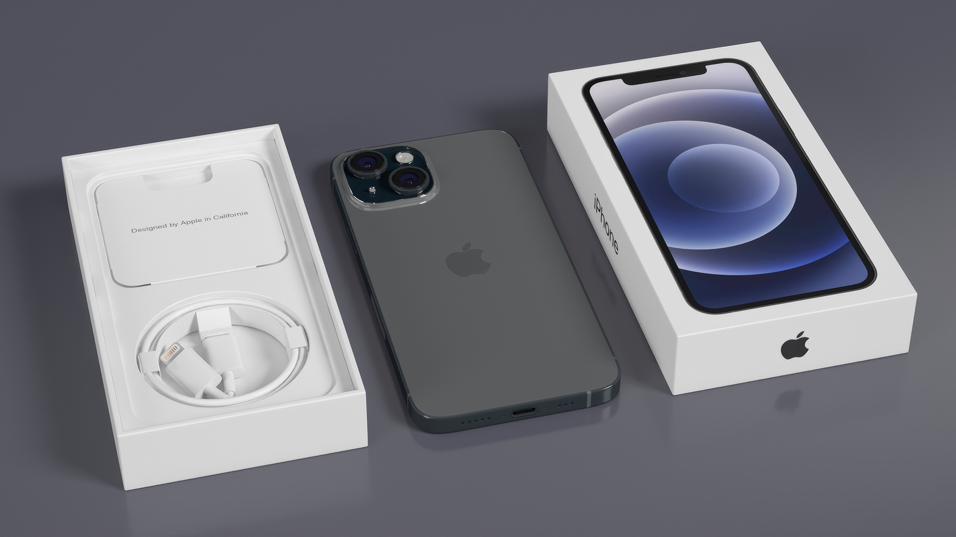 3D model Apple IPhone 15 Plus Black Unpacked
