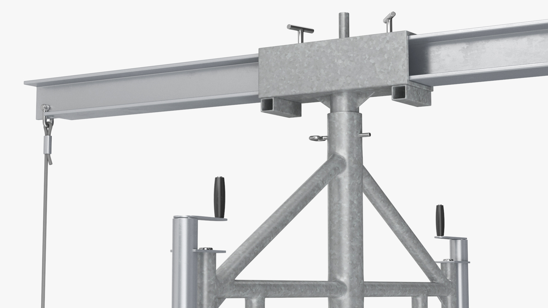 Double Window Cleaning Platform with Fastening to Roof 3D model
