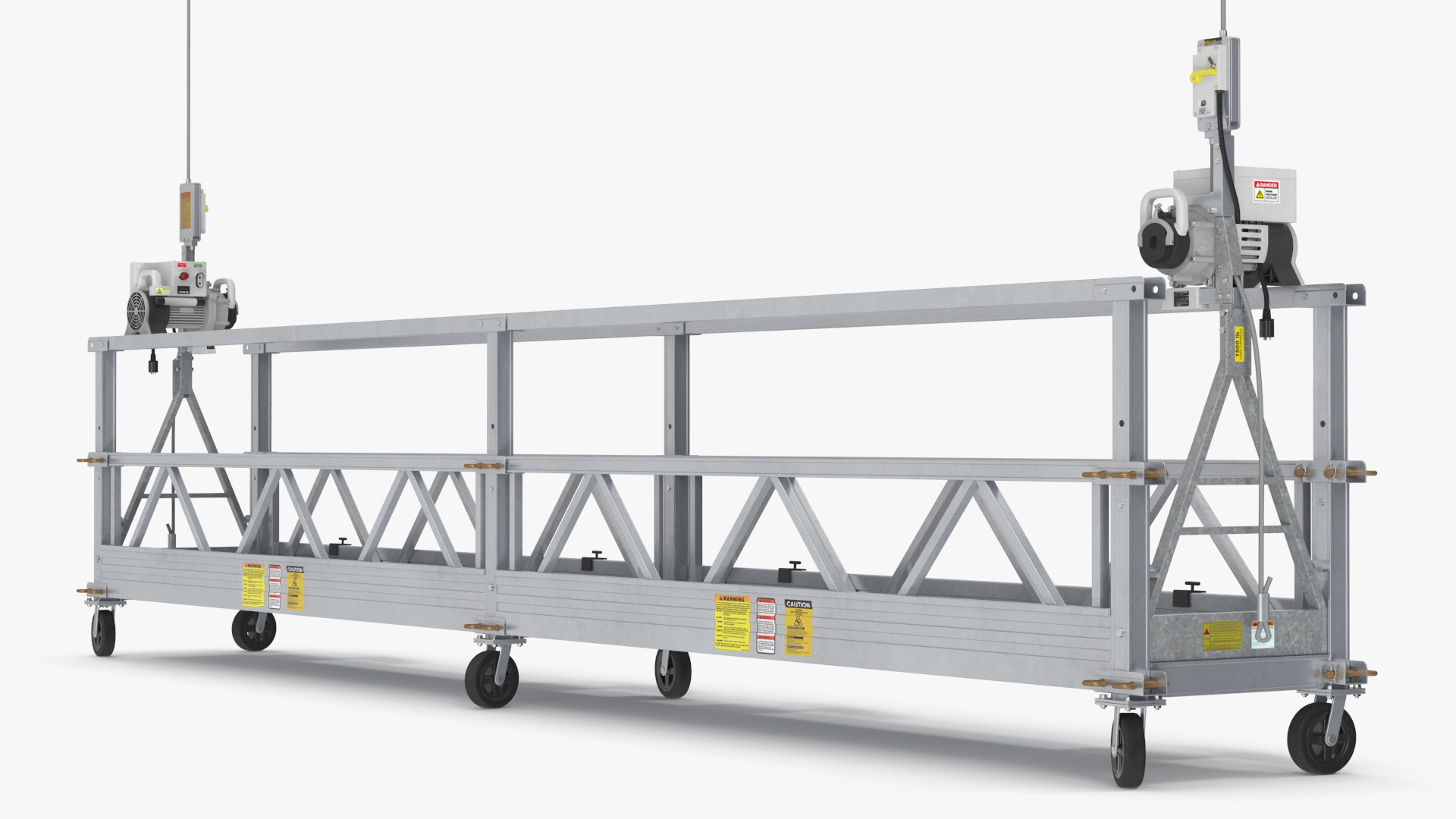 Double Window Cleaning Platform with Fastening to Roof 3D model