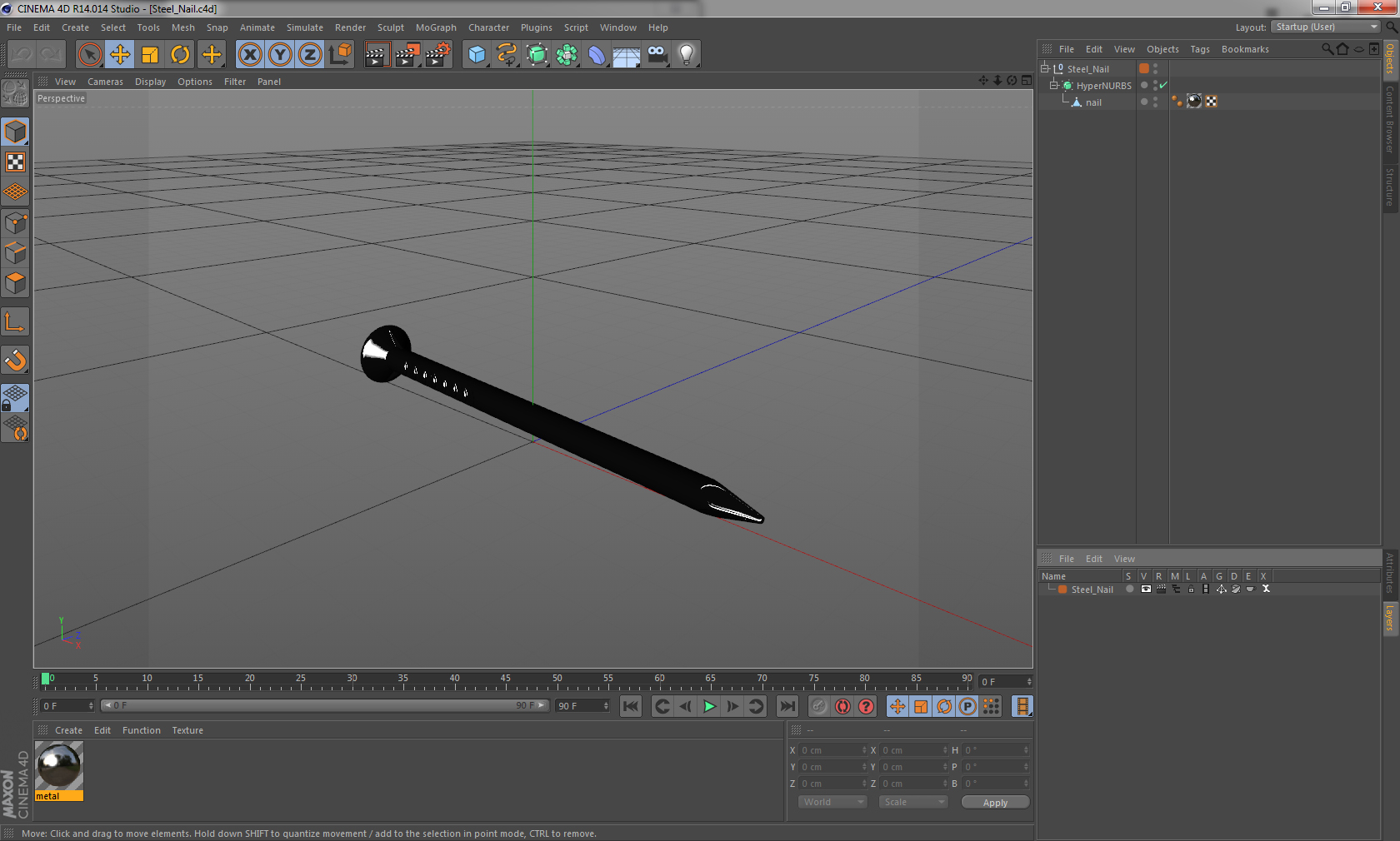 3D model Steel Nail