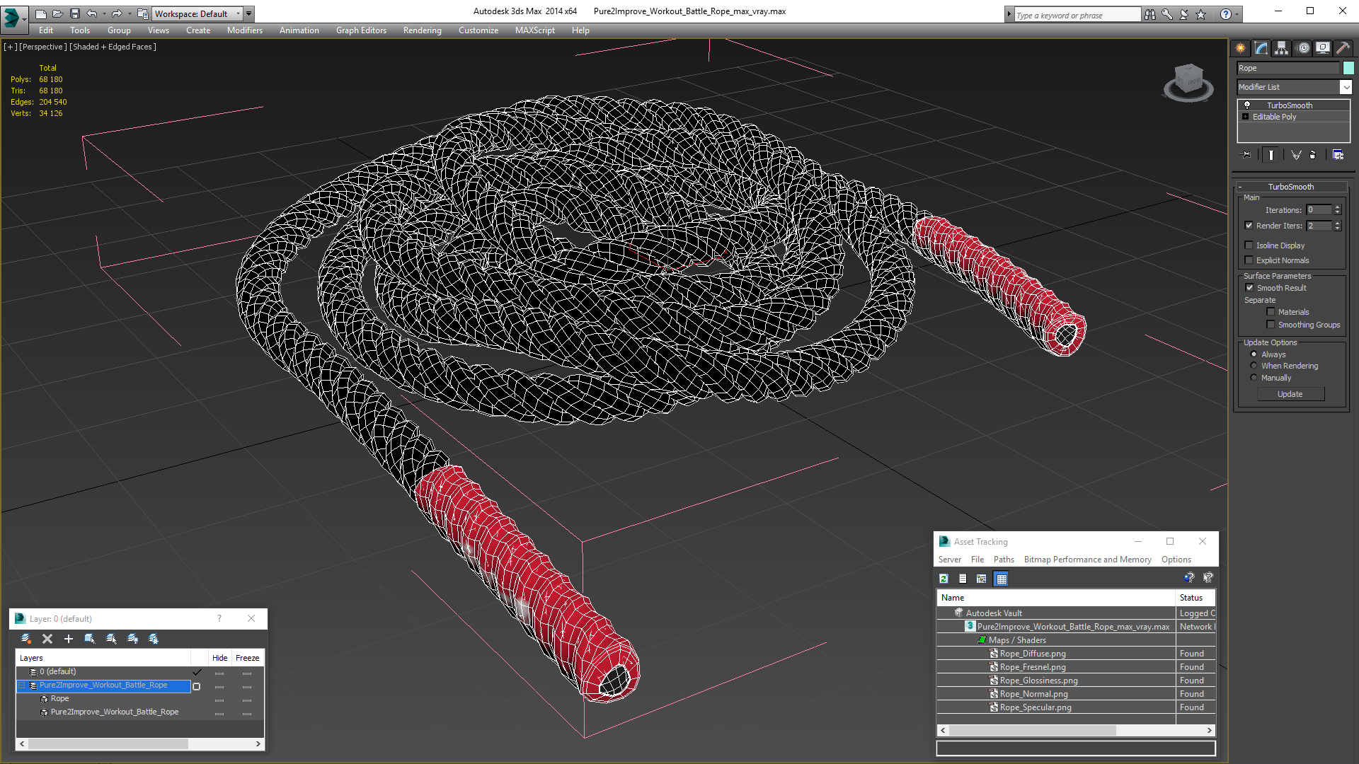 Pure2Improve Workout Battle Rope 3D