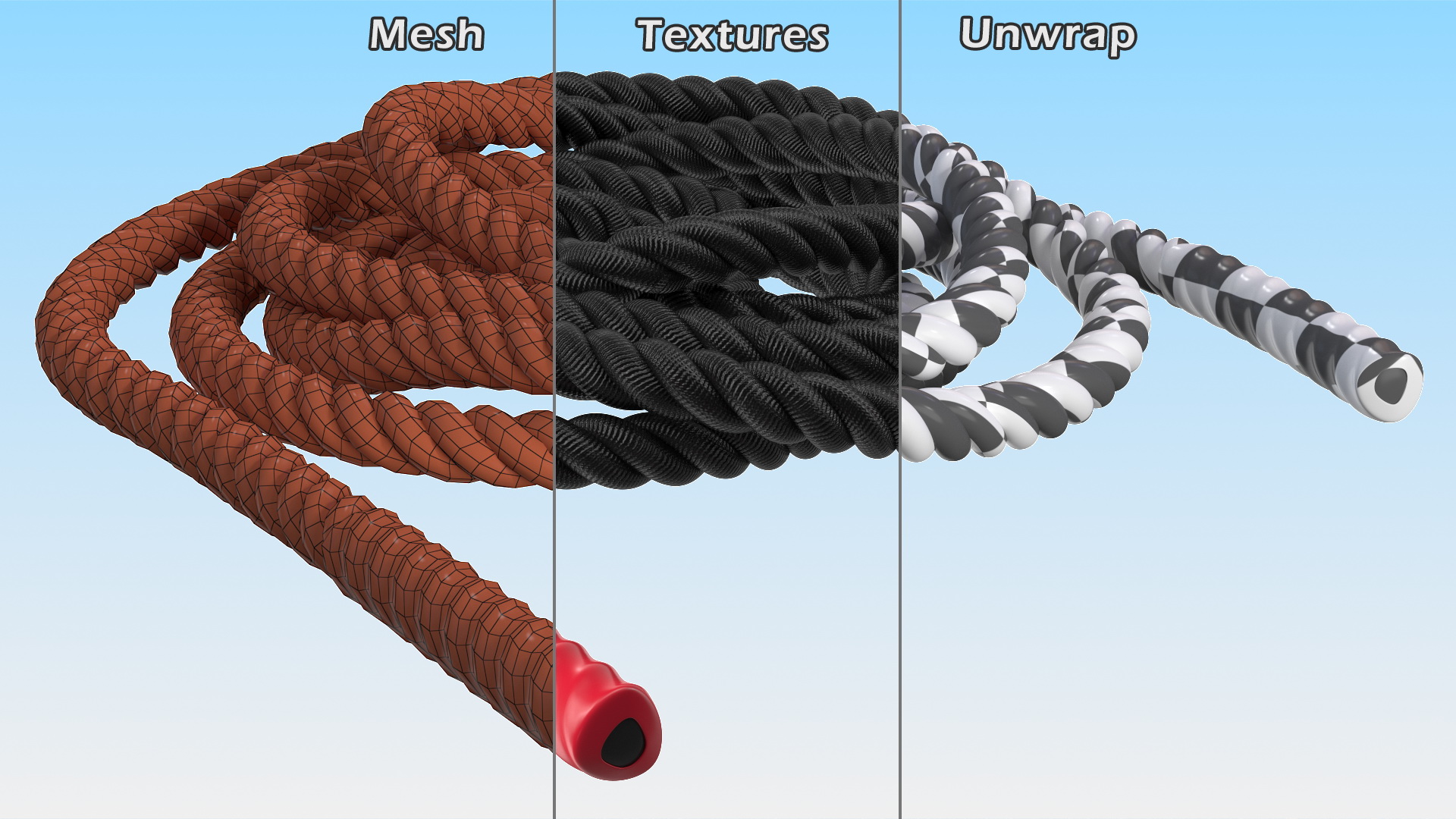 Pure2Improve Workout Battle Rope 3D