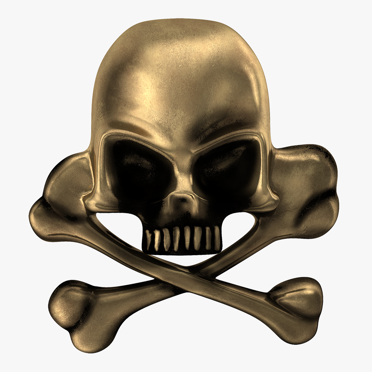 Skull and Bones Pirate Pin 3D Model