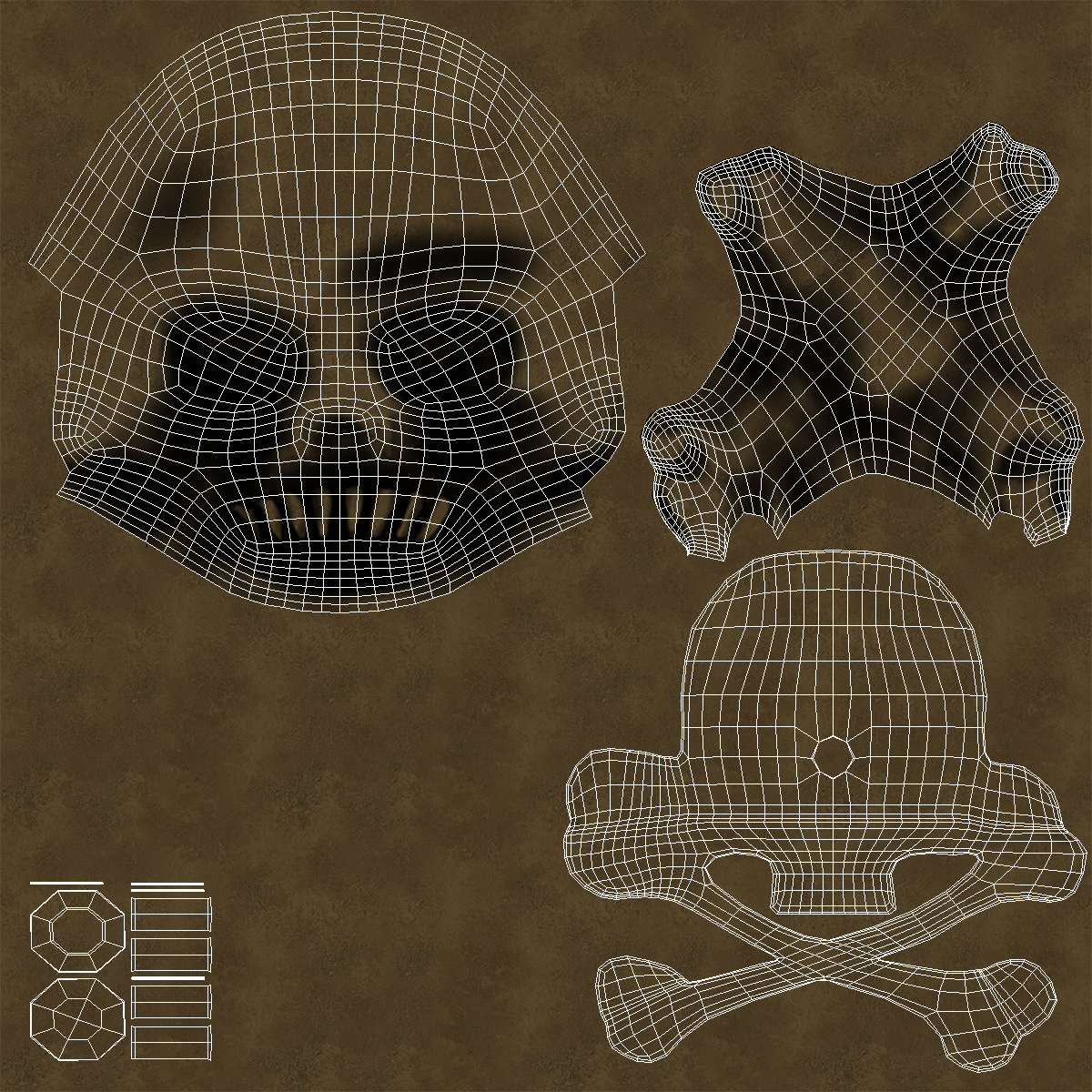 3D Skull and Bones Pirate Pin