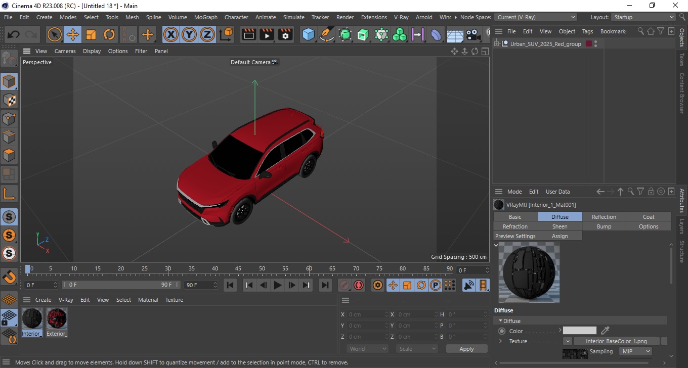 3D Urban SUV 2025 Red model