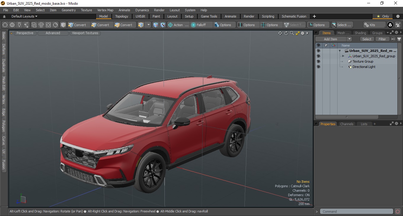 3D Urban SUV 2025 Red model