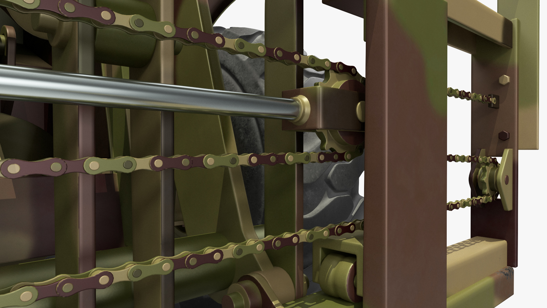 Pettibone Rough Terrain Camouflage Military Forklift 3D