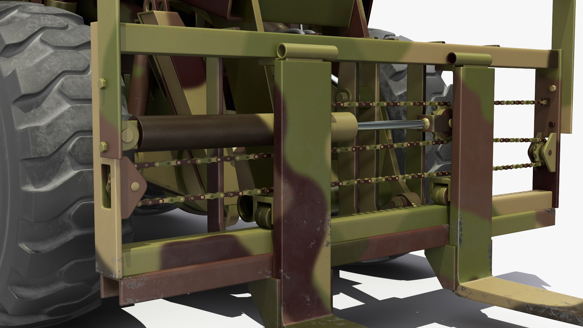 Pettibone Rough Terrain Camouflage Military Forklift 3D
