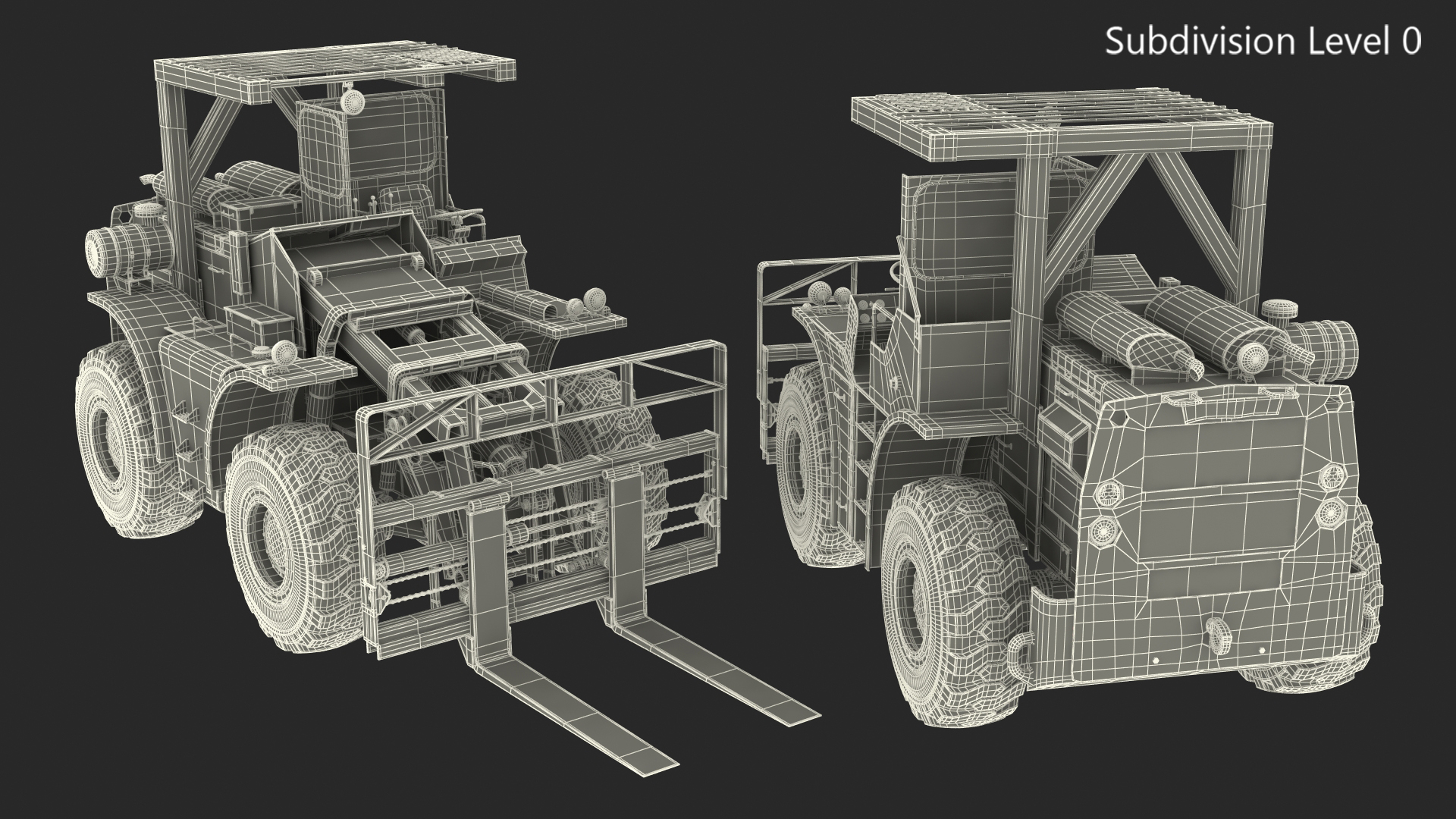 Pettibone Rough Terrain Camouflage Military Forklift 3D