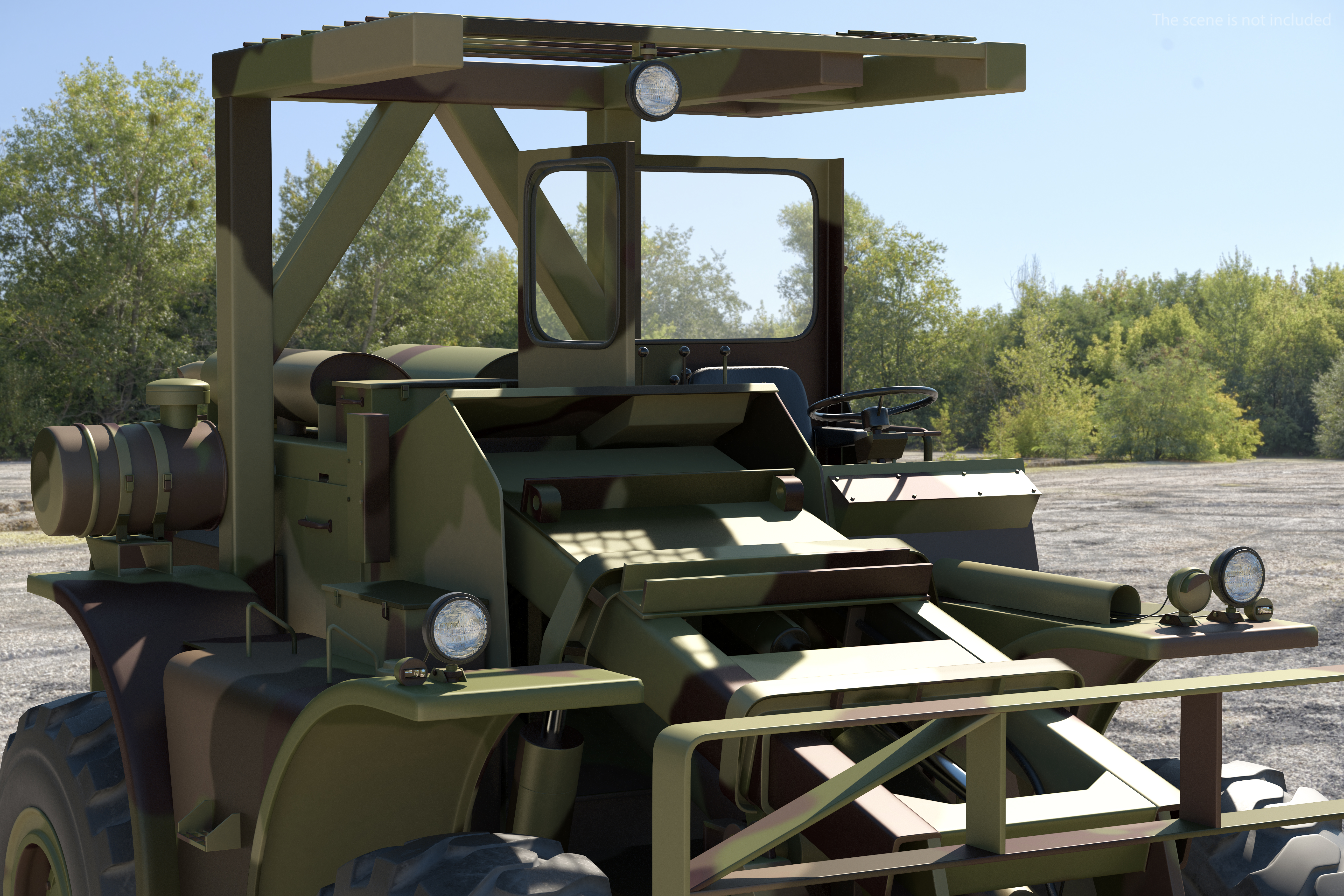 Pettibone Rough Terrain Camouflage Military Forklift 3D