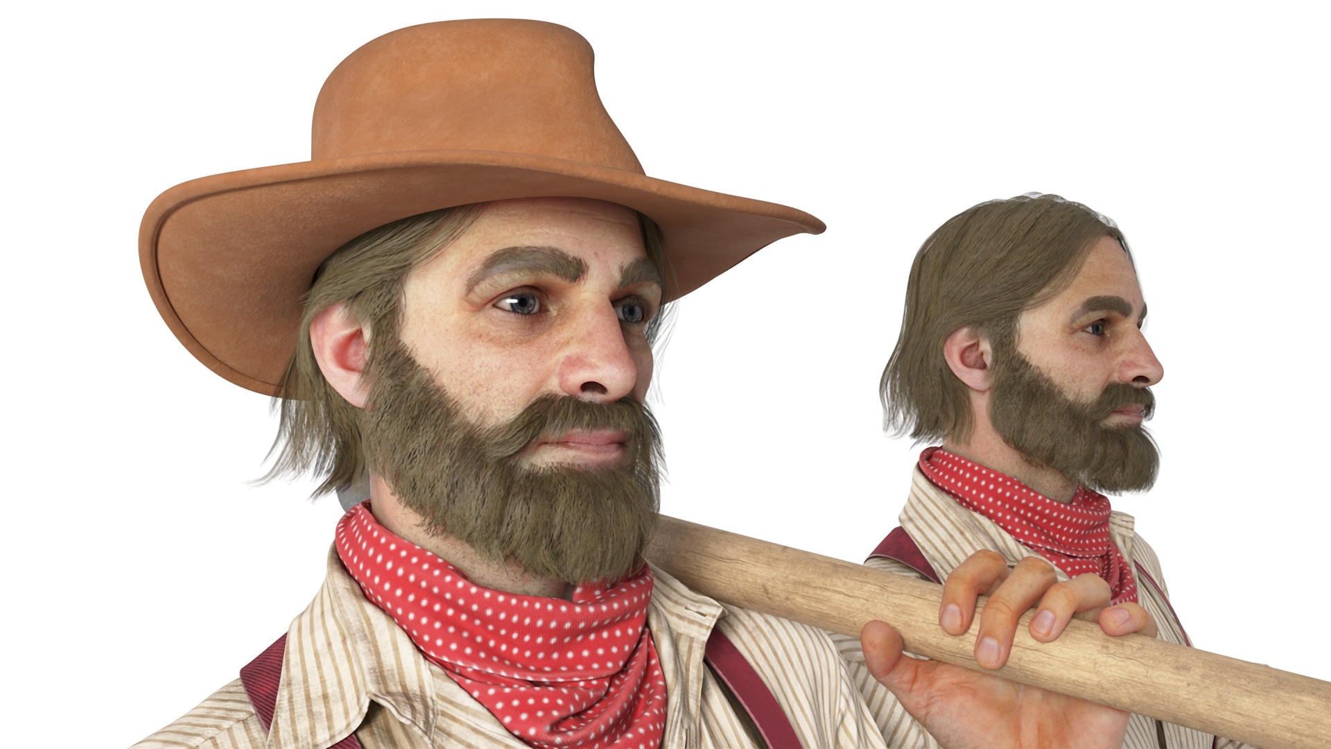 Gold Rush Prospector Standing 3D model