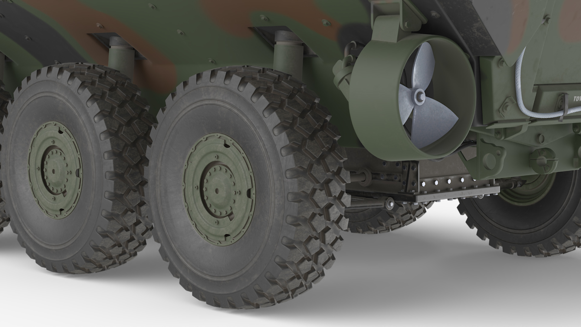 US Amphibious Combat Vehicle ACV Rigged 3D model