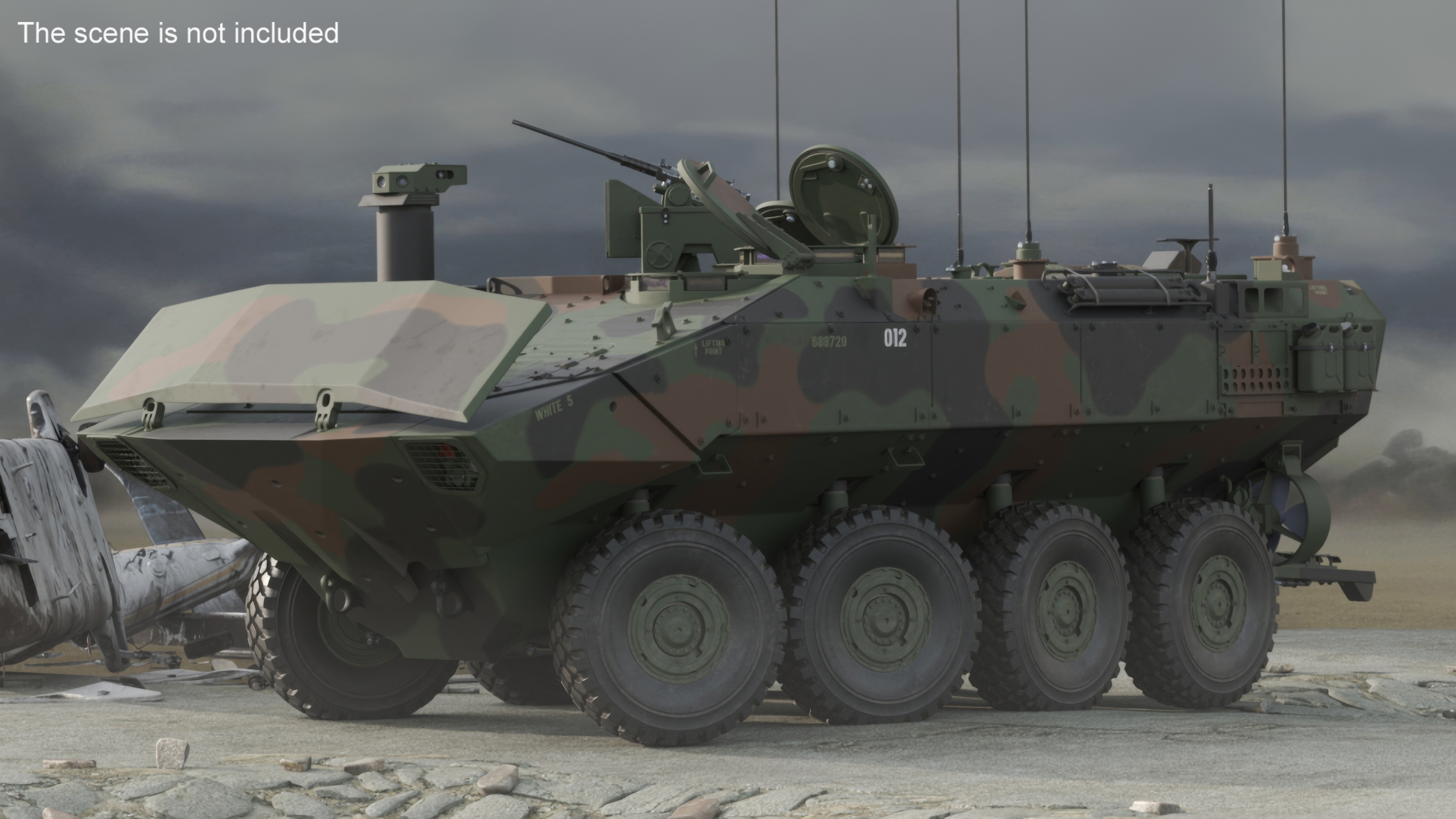 US Amphibious Combat Vehicle ACV Rigged 3D model