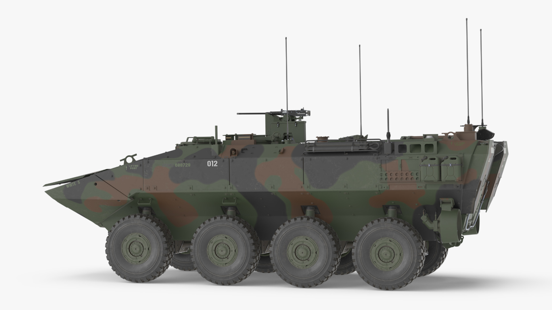 US Amphibious Combat Vehicle ACV Rigged 3D model