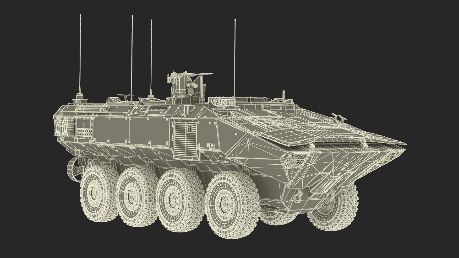 US Amphibious Combat Vehicle ACV Rigged 3D model