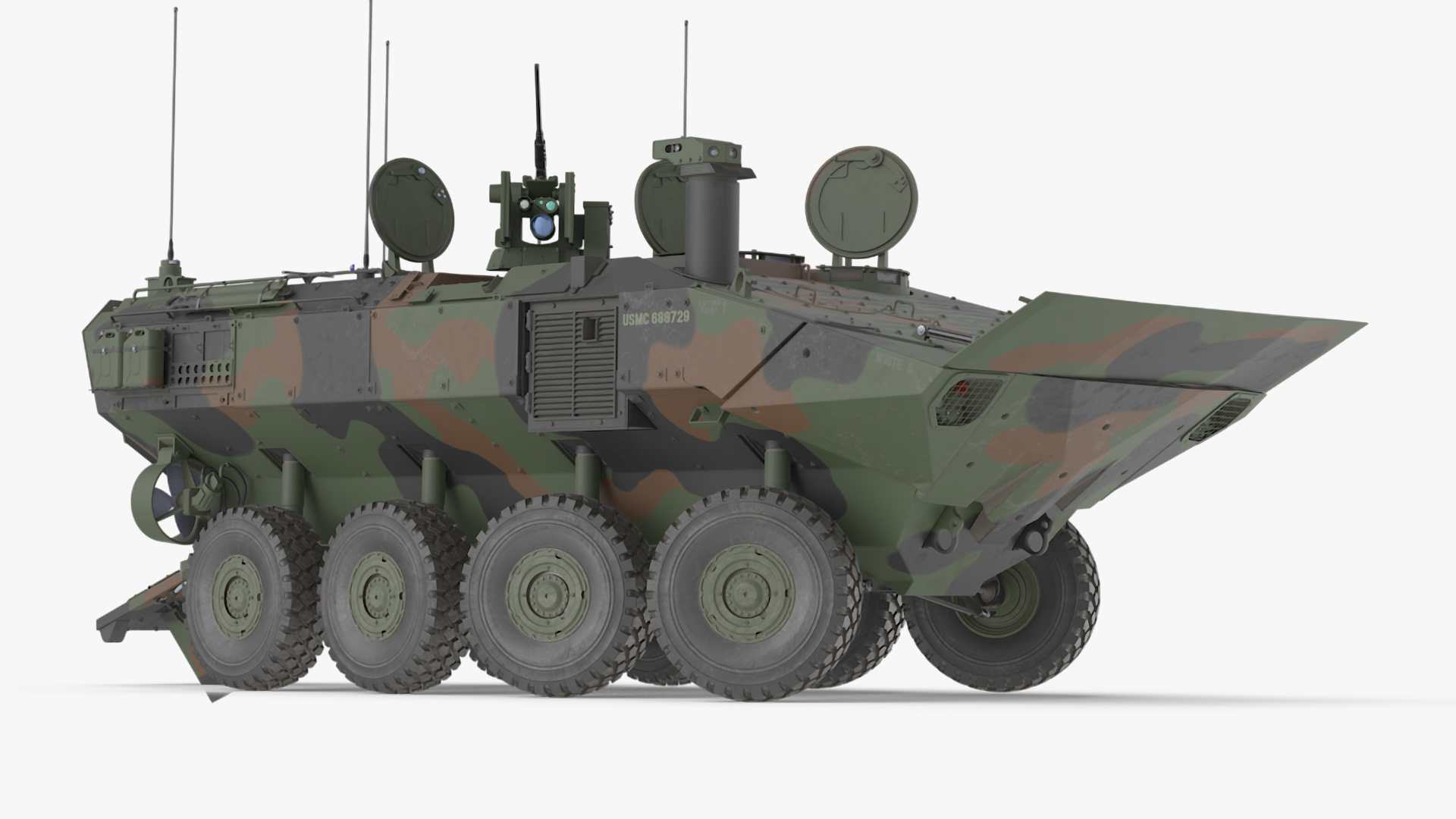 US Amphibious Combat Vehicle ACV Rigged 3D model