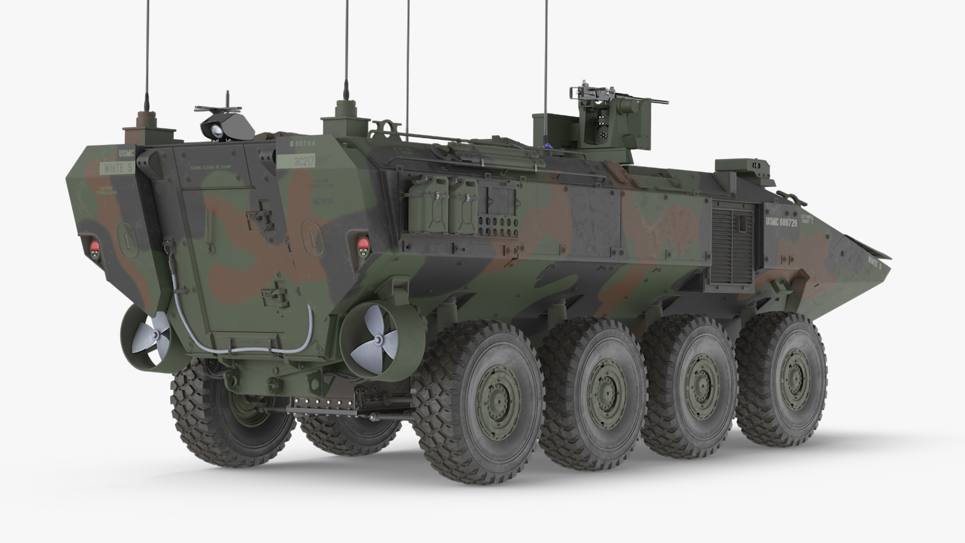 US Amphibious Combat Vehicle ACV Rigged 3D model