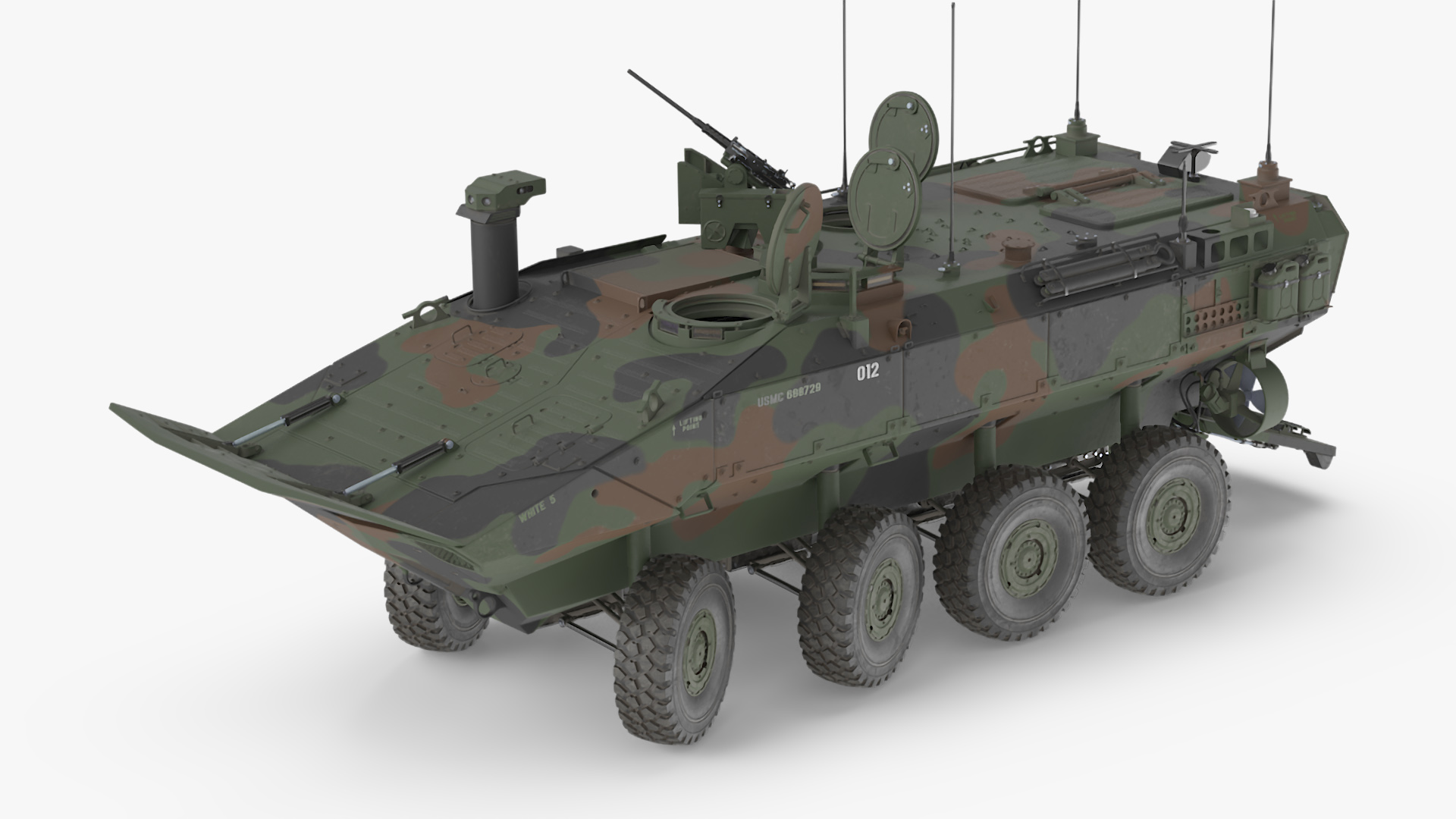 US Amphibious Combat Vehicle ACV Rigged 3D model