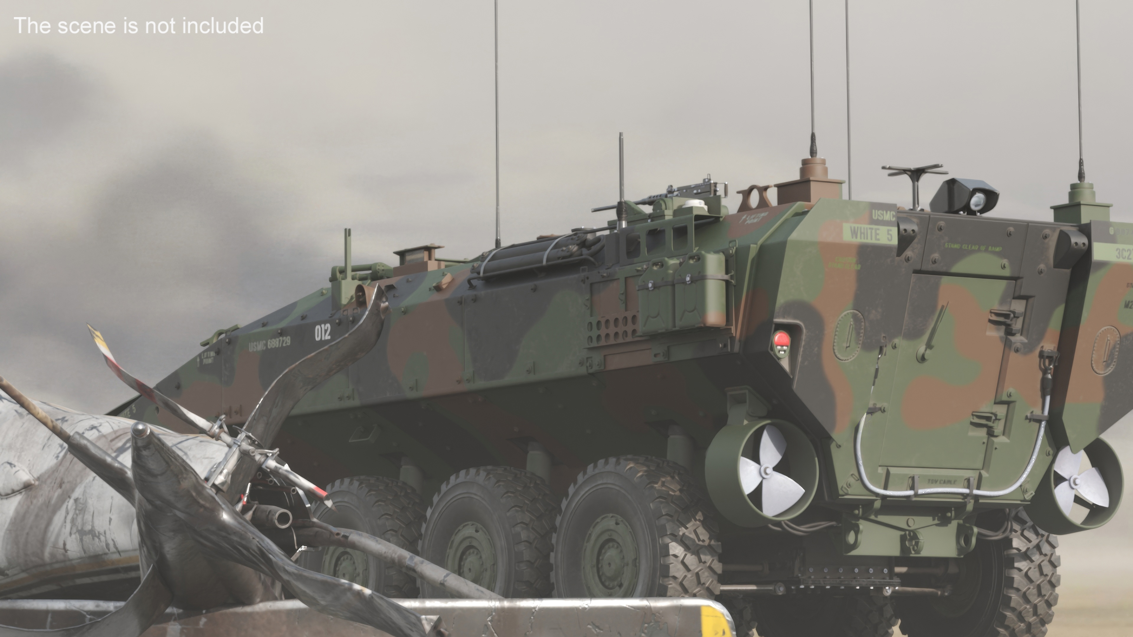 US Amphibious Combat Vehicle ACV Rigged 3D model