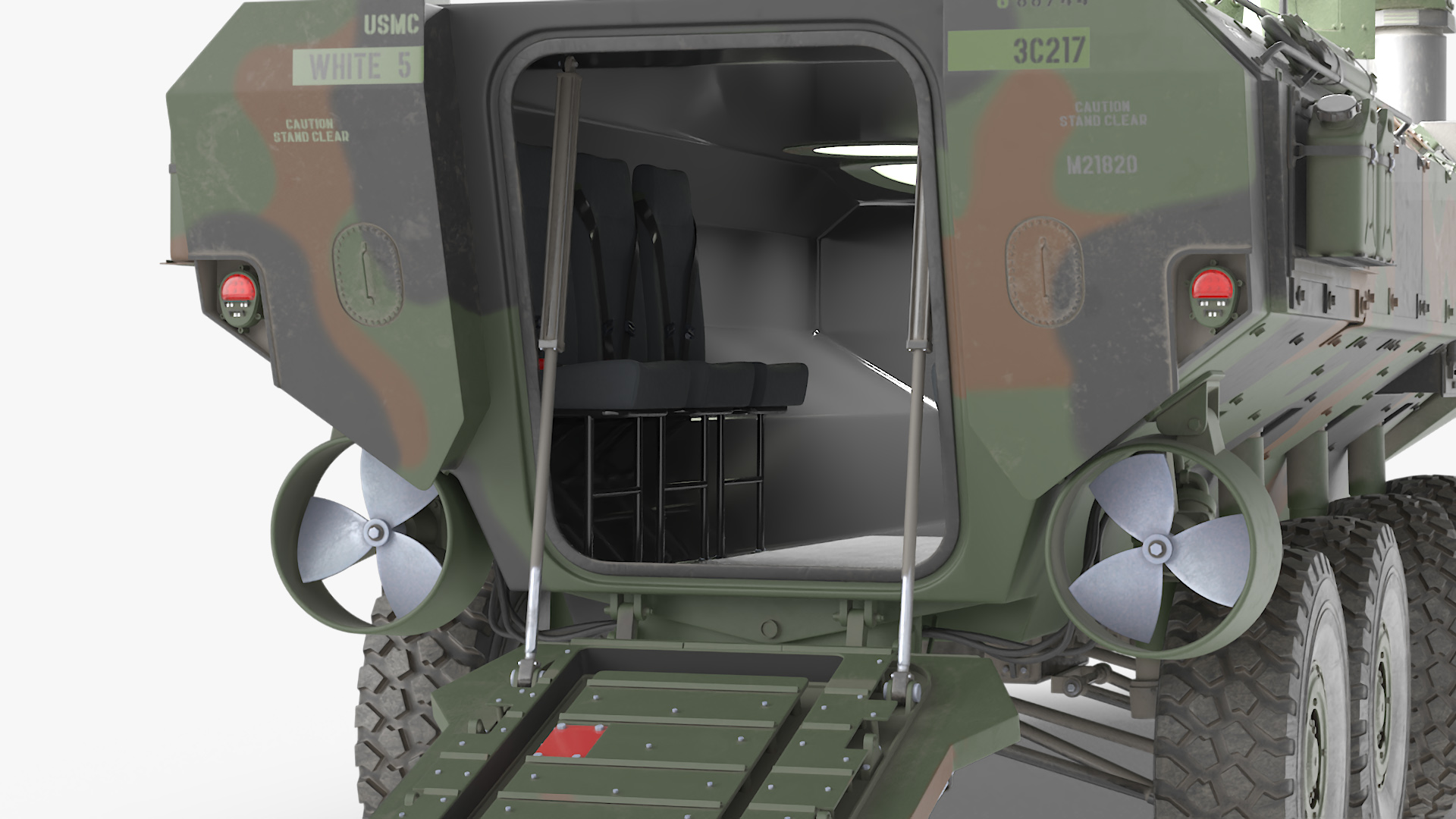 US Amphibious Combat Vehicle ACV Rigged 3D model