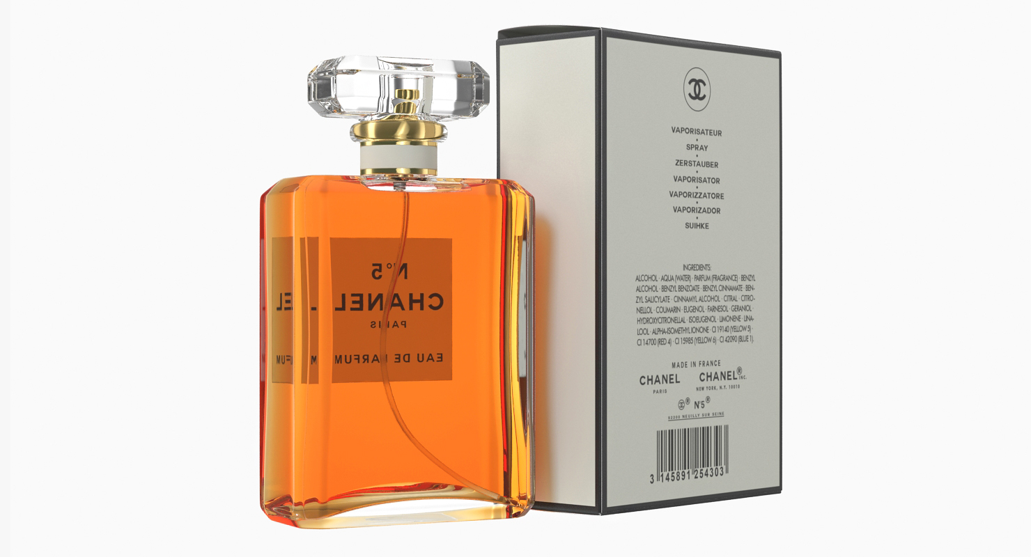 3D model Chanel No 5 Eau De Parfum Spray with Box