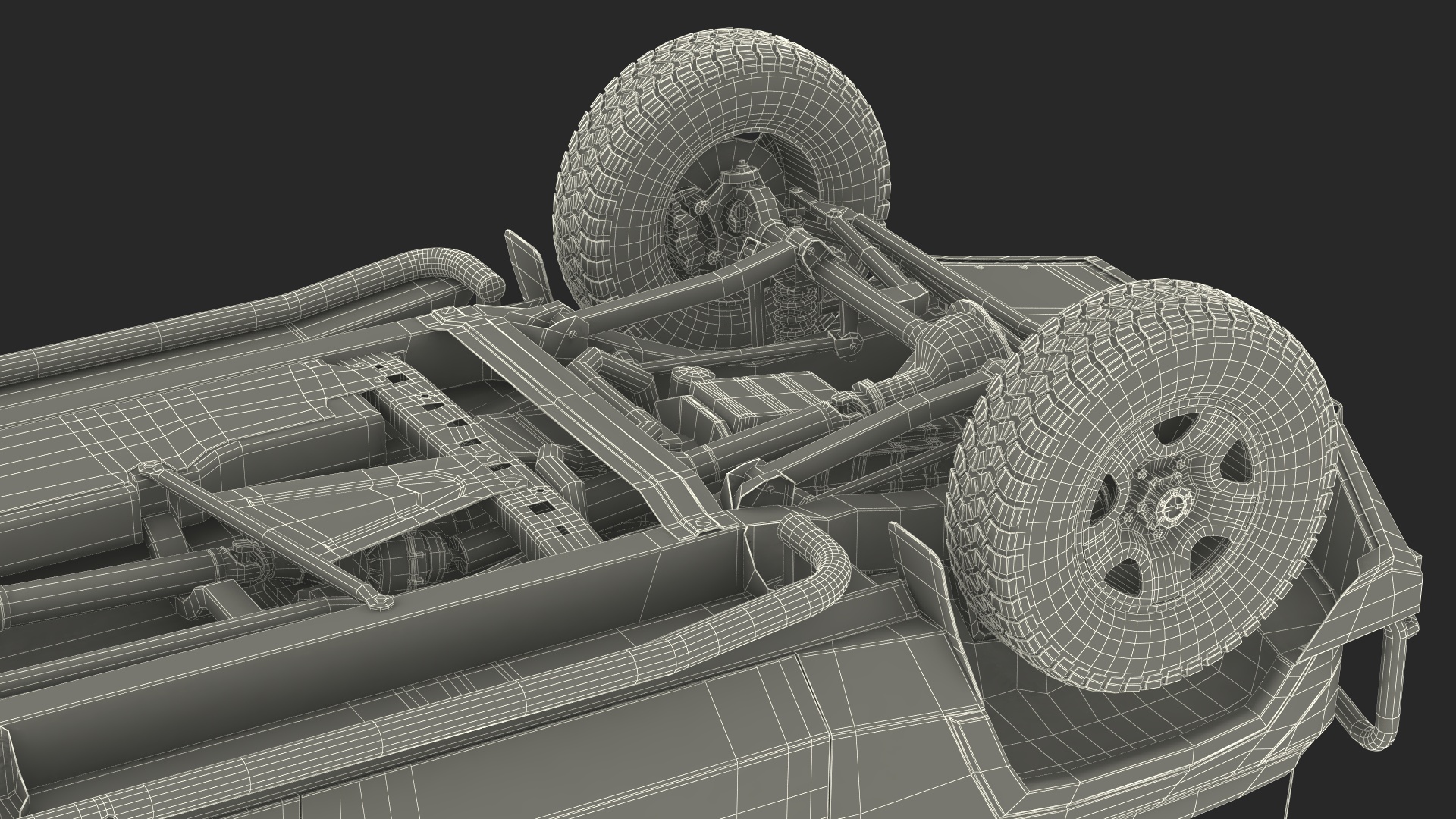 Toyota SUV with Fire Fighting Trailer 3D